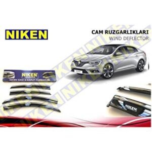 Renault Megane 4 Sedan Uyumlu Kromlu Cam Rüzgarlığı - Niken