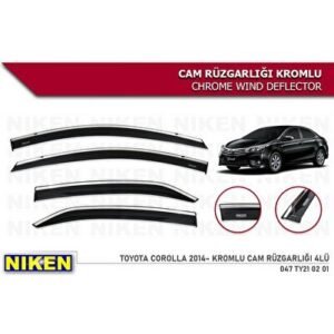 Toyota Corolla 2014-2018 Kromlu Cam Rüzgarlığı 4 Lü - Niken