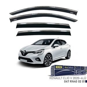 Renault Uyumlu Clio 5-2020 Kromlu Cam Rüzgarlığı 4'lü Parça - Niken