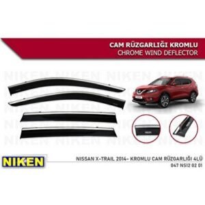 Nissan X-trail 2014 ve Sonrası Kromlu Cam Rüzgarlığı 4 Lü - Niken