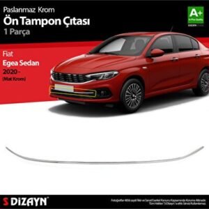 Fiat Egea Sedan Krom Ön Tampon Çıtası 2020 ve Üzeri (Mat Krom) - S-Dizayn