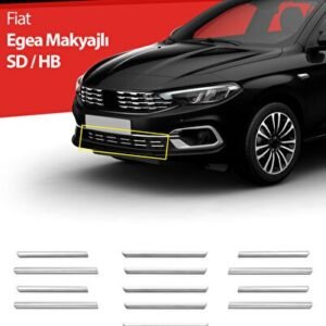 Fiat Egea Krom Ön Tampon Alt Çıtası Diamond Model 14 Parça 2020 ve Üzeri (Mat Krom) 5 - S-Dizayn (EKT-000028)