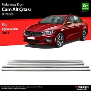 Fiat Egea Sedan Krom Cam Çıtası 4 Parça 2015 ve Üzeri - S-Dizayn