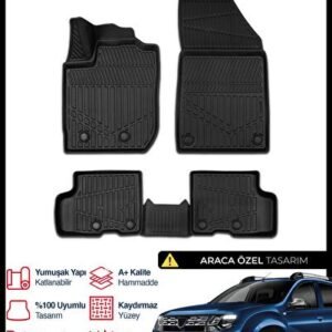 Dacia Duster 3D Pro Havuzlu Paspas 2018-2022 - S-Dizayn (EKT-000414)
