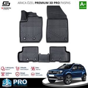 Dacia Duster 3D Pro Havuzlu Paspas 2018-2022 - S-Dizayn (EKT-000721)