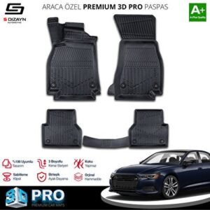 Audi A6 3D Pro Havuzlu Paspas 2018 ve Üzeri - S-Dizayn (EKT-000801)