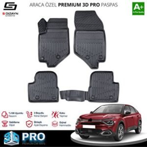 Citroën C4 3D Pro Havuzlu Paspas 2021 ve Üzeri - S-Dizayn (EKT-000925)