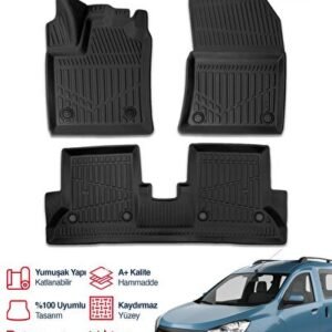 Dacia Dokker 3D Pro Havuzlu Paspas 2012 ve Üzeri - S-Dizayn (EKT-000948)