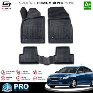 Chevrolet Cruze 3D Pro Havuzlu Paspas 2008-2019 - S-Dizayn (EKT-001034)