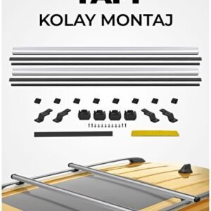 Fiat Freemont S-Bar Cargo V1 Ara Atkı Tavan Taşıyıcı Barı Gri 130 cm 2010-2016 CR - S-Dizayn