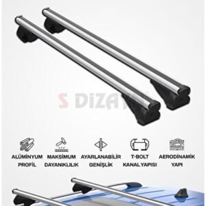 Alfa Romeo 156 Crosswagon S-Bar Atlas V1 Ara Atkı Tavan Taşıyıcı Barı Gri 120 cm - S-Dizayn