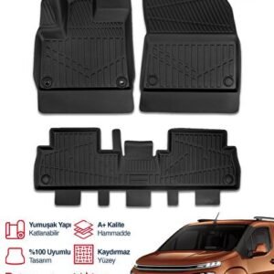 Citroën Berlingo 3D Pro Havuzlu Paspas 2018 ve Üzeri - S-Dizayn (EKT-001395)