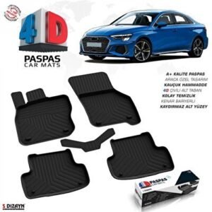 Audi A3 4D Havuzlu Paspas 2020-2024 - S-Dizayn