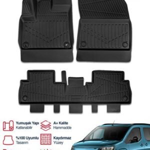 Fiat Doblo 3D Pro Havuzlu Paspas 2023 ve Üzeri - S-Dizayn (EKT-001530)