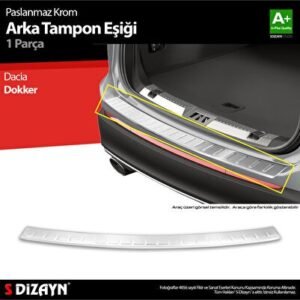 Dacia Dokker Krom Arka Tampon Eşiği 2012 ve Üzeri - S-Dizayn