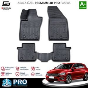 Fiat Egea Hatchback 3D Pro Havuzlu Paspas 2015 ve Üzeri - S-Dizayn (EKT-002460)