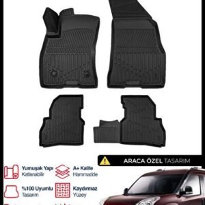 Fiat Doblo Geniş Aile 3D Pro Havuzlu Paspas 2010-2022 - S-Dizayn (EKT-002498)