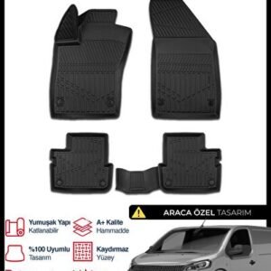 Fiat Scudo 3D Pro Havuzlu Paspas 2022 ve Üzeri - S-Dizayn