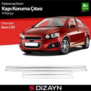 Chevrolet Aveo 2 Sedan Kapı Koruma Çıtası Krom 2011-2020 - S-Dizayn