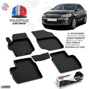 Citroën C-Elysee 4D Havuzlu Paspas 2013-2017 - S-Dizayn