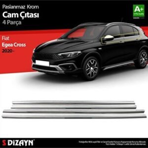 Fiat Egea Cross Krom Cam Çıtası 4 Parça 2020 ve Üzeri - S-Dizayn (EKT-003461)