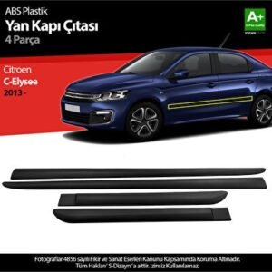 Citroën C-Elysee ABS Plastik Yan Kapı Koruma Çıtası 2013-2017 - S-Dizayn