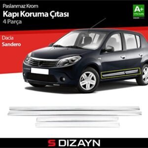 Dacia Sandero Kapı Koruma Çıtası Krom 2008-2013 - S-Dizayn