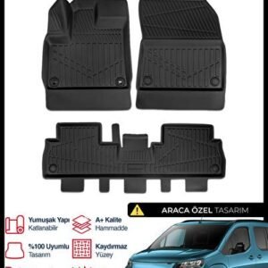 Fiat Doblo 3D Pro Havuzlu Paspas 2023 ve Üzeri - S-Dizayn (EKT-003852)