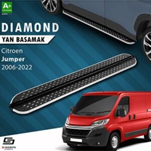 Citroën Jumper 3 Kısa Şase Diamond Krom Yan Basamak 203 cm 2006-2022 - S-Dizayn