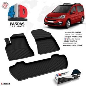 Citroën Berlingo 4D Havuzlu Paspas 2008-2018 90 HP - S-Dizayn (EKT-004084)