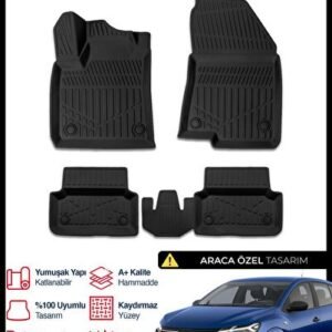 Dacia Sandero 3D Pro Havuzlu Paspas 2020 ve Üzeri - S-Dizayn (EKT-004166)