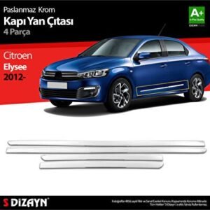 Citroën Elysee Krom Kapı Yan Çıtası 4 Parça 2012-2017 - S-Dizayn