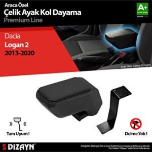 Dacia Logan Kol Dayama Kolçak Çelik Ayaklı ABS Siyah 2013-2020 - S-Dizayn