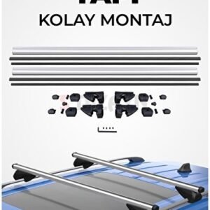 Audi A4 B8 Allroad S-Bar Atlas V1 Ara Atkı Tavan Taşıyıcı Barı Gri 130 cm 2007-2015 - S-Dizayn