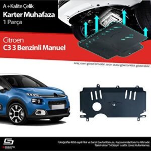 Citroën C3 Benzin Manuel Vites Çelik Karter Muhafaza Koruma 2017-2023 - S-Dizayn