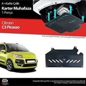 Citroën C3 Picasso Çelik Karter Muhafaza Koruma 2009-2012 CI-PCS-CKM - S-Dizayn