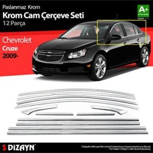 Chevrolet Cruze Sedan Krom Cam Çerçeve Seti 12 Parça 2009-2019 - S-Dizayn