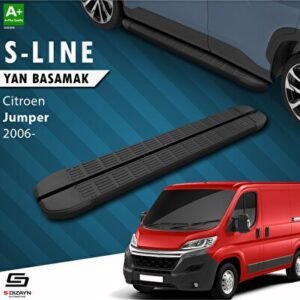 Citroën Jumper 3 Kısa Şase S-Line Siyah Yan Basamak 203 cm 2006-2022 - S-Dizayn